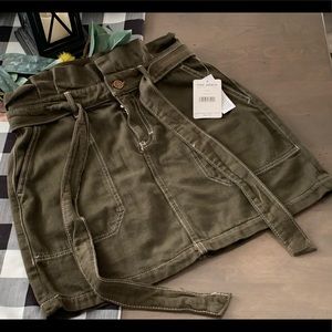 Free People army green size 6 skirt